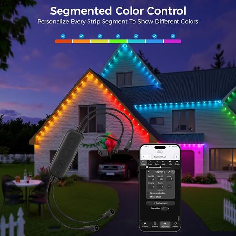 WLED Controller for Govee Outdoor Pro Lights (H706A/H706B/H706C) Firmware Not Pre-Installed: User Must Download and Flash WLED Firmware(Firmware via Brand Support Page)Dual Output,IP67 12-36V in Kuwait