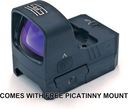 TSA® Red Dot Optic Sight Green 3 MOA Dot - Shake Awake، RMR Footprint - علبة البطارية العلوية - متضمنة. لوحة محول لـ Glock® MOS 17 19 19X Gen3 - Gen5 وPicatinny Mount in Kuwait