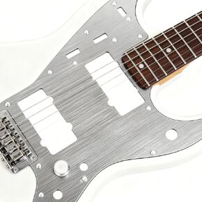 Fabater Electric Guitar Pickguard, 13 Holes Scratch Plate Pick Guards for Jazz Master and Classic Vibe Guitar, Vintage Guitar Part, Aluminium Alloy Shell (Oxidized Silver) in Saudi Arabia