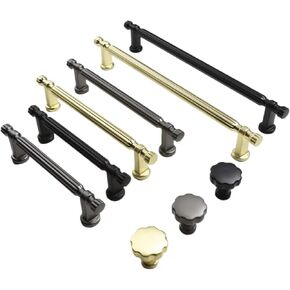 مقابض خزانة صلبة درج T Bar أثاث يسحب الأجهزة 1 قطعة (Black-C96mm) in Kuwait