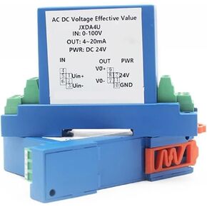 LOLKSBNN محول الضغط JXDA4U محول جهد التيار المتردد حلقة مغلقة AC0-1500V جهاز إرسال الجهد DC24V AC220V (AC 0-800V، 4-20MA OUT-AC220V) in Kuwait