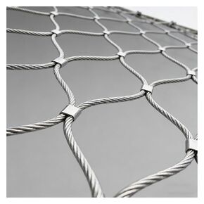 Stair Safety Mesh Stainless Steel Cable Wire Rope Netting 304 Hard and Heat Resisting Metal Guardrail Net Plant Climbing(1.2x3m/3.9x9.9ft) in Kuwait