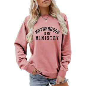 الأمومة هي وزارة بلدي البلوز قميص ديني مسيحي الإيمان ماما سترة المرأة Crewneck الرسم البلوز القمم in Kuwait