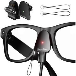 محول شحن متوافق مع نظارات Ray-Ban Oakley Meta AI الذكية (الجيل 1 و2)، منفذ USB C لشاحن محمول لـ Wayfarer وSkyler وHeadliner وملحقات HSTN Meta (قطعتان) in Kuwait