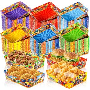 60Pcs Racing Theme Paper Food Trays Hot Car Disposable Snack Tray Race Car Food Serving Tray Bulk Hot Cars Party Decor for Racing Theme Birthday Baby Shower Party Supplies(Require Assembly) in Kuwait