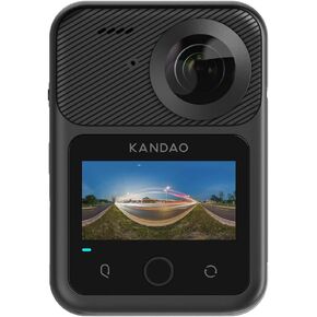 كاميرا KanDao QooCam 3 Ultra 360 Action، فيديو 10 بت، كاميرا رياضية مقاومة للماء 8K، مستشعرات مزدوجة 1/1.7 بوصة، صور 96 ميجابكسل، HDR، فتحة سريعة F1.6، نظام تحديد المواقع المدمج، التثبيت، تتبع الذكاء الاصطناعي، خياطة داخل الكاميرا in Kuwait