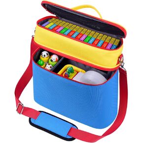 الحافلة على مجموعة Little Tikes Story Dream Machine Set ، حقيبة تخزين لكتب القصص ، طبقتين (أصفر/أزرق) in Kuwait