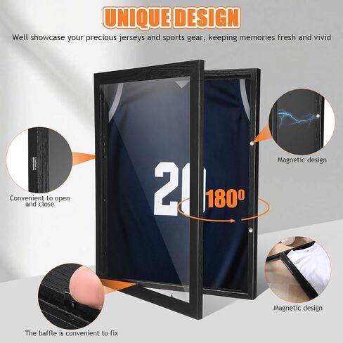 Jersey Display Frame: T-Shirt Shadow Box for Wall Display - Shirt Case for Football Hockey Soccer Championship Memorabilia (11x14 Inch) in Kuwait