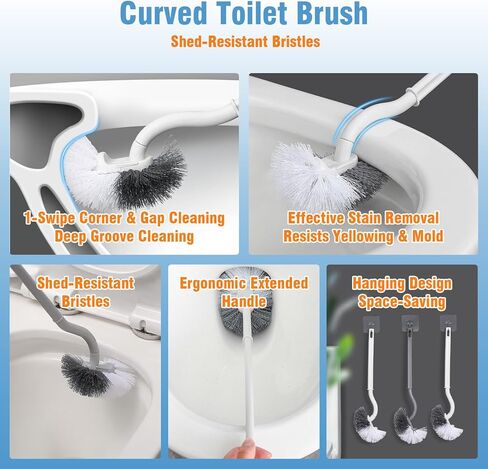 Toilet Plunger, High-Pressure Plungers for Bathroom, Toilet Brush and Plunger Set - Powerful Air Drain Unclogger & Heavy-Duty Clog Remover for Bathroom Drains, and Clogged Pipes in Kuwait