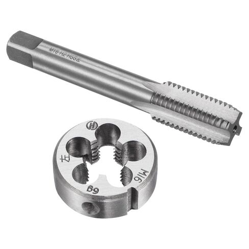 TOP-VIGOR M14 x 2mm Metric Tap and Die Set, Right Hand Machine Thread Tap with Round Threading Die for Making or Repairing Threads on Iron, Copper, Steel and Other Metal Materials in Kuwait