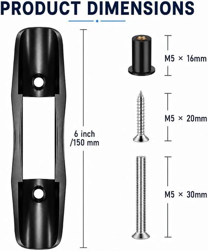 SUP Paddle Holder Clips with Screws, Fishing Net Clip & Kayak Paddle Clip Deck Mounted Universal - 2 Pack in Kuwait
