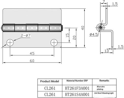 Hinged Equipment Cabinet Distribution Box Switch Freezer Door Carbon Steel CL261 1Pcs in Kuwait