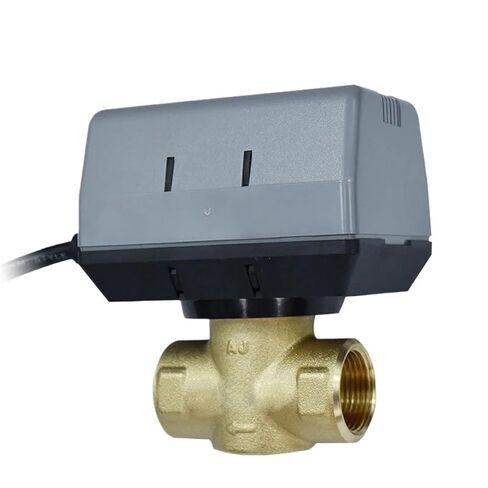 صمام كروي نحاسي مزود بمحرك 1/2 بوصة 3/4 بوصة 1 بوصة AC220V 2 طريقة إيقاف كهربائي مع ملف مروحة VC6013 (1 بوصة) in Kuwait