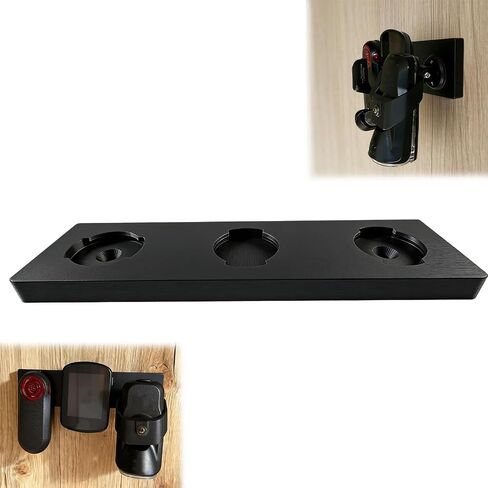 3-Slot Bike Computer Wall Mount Organizer Compatible with Garmin Edge & Varia, Quick Access Cycling Accessory Wall Holder, Space-Saving Secure Screw-Mounted Storage for Indoor & Garage Use in Kuwait