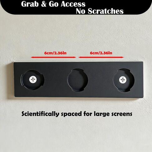3-Slot Bike Computer Wall Mount Organizer Compatible with Garmin Edge & Varia, Quick Access Cycling Accessory Wall Holder, Space-Saving Secure Screw-Mounted Storage for Indoor & Garage Use in Kuwait