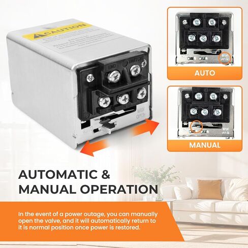 40003916-048 استبدال Powerhead، لصمام منطقة سلسلة V8043F، V8043F1036 V8043F1093 V8043F1028 V8043F1101 V8043F1051، رأس المحرك 24 فولت تيار متردد 50/60 هرتز مع مفتاح طرفي وطرف لولبي، مغلق عادة in Kuwait