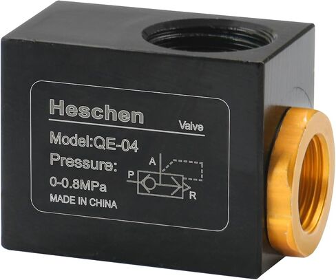 Heschen Pneumatic Quick Exhaust Valve QE-04 G1/2" Thread Pipe One Way Flow in Saudi Arabia