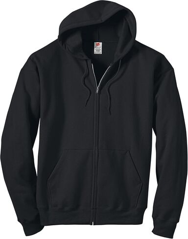 Hanes Mens Hoodie, Ecosmart Fleece Full-zip Zip-up Hooded Sweatshirt For Athletic-hoodies, Black, XX-Large US (Pack of 3) in Kuwait