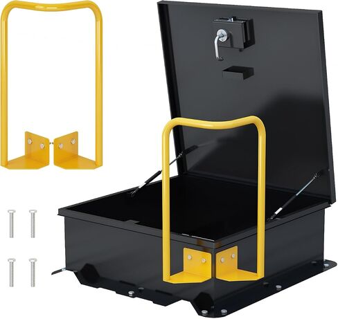 Steel Roof Hatch Safety Extension Handle for Roof Access Hatch Door, Hatch Ladder Extension Hand Assist Safety Rails, Safe Entry and Exit of Roof Hatch（Only Suitable for Full Sets） in Kuwait