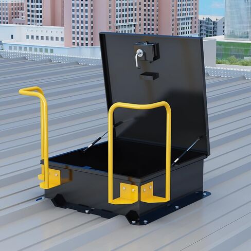 Steel Roof Hatch Safety Extension Handle for Roof Access Hatch Door, Hatch Ladder Extension Hand Assist Safety Rails, Safe Entry and Exit of Roof Hatch（Only Suitable for Full Sets） in Kuwait