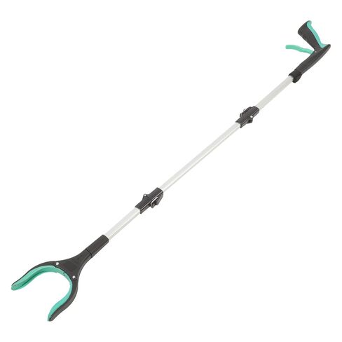 DOITOOL Foldable Long-Handle Trash Picker Grabber Tool, 3-fold Portable Garbage Grabber with Green Non-Slip Claw for Outdoor Cleanup and Waste Collection in Kuwait