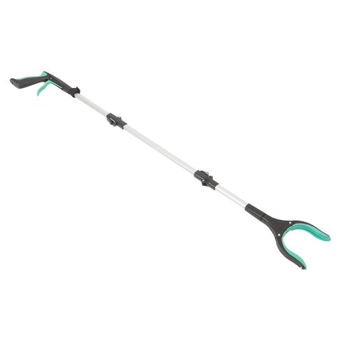 Foldable Trash Grabber Picker with Long Handle, 3-fold Garbage Clamp Tool for Outdoor and Indoor Waste Pickup, Lightweight Litter Picker in Green in Kuwait