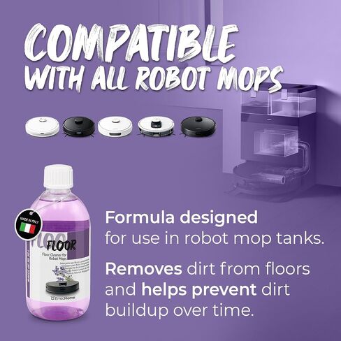 ERRECOM Floor, Concentrated Cleaner for Robot Floor Mop 16 fl.oz (500ml) Bottle, 1:60 Dilution Makes Up to 8 Gallons in Kuwait