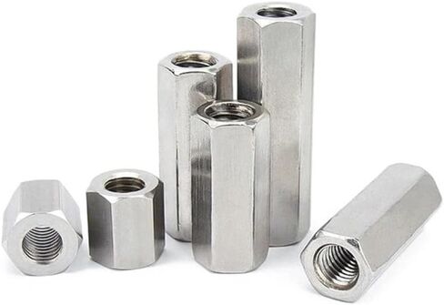 Hollow Thread Pillars,5pcs M3 M4 304 Stainless Steel Tighting Standoff Spacer Long Rod Coupling Nut Bolt Hardware(M4 (5pcs)) in Saudi Arabia