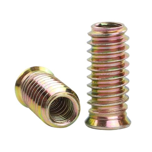 Zinc Plated Steel Hexagon Socket Threaded Insert Nut Embedded E-Nut(10pcs,M4x10mm) in Kuwait