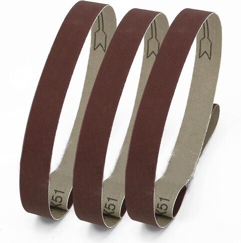 Sander Paper,10Pcs 25 X 762mm Polishing Sanding Belts Assorted Sandpaper Abrasive Bands Finger 40~1000 Grit(60#) in Kuwait