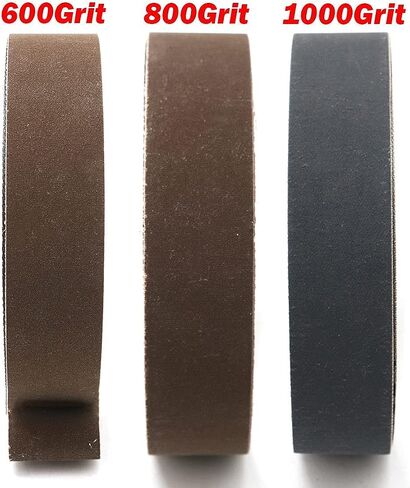 Sander Paper,10Pcs 25 X 762mm Polishing Sanding Belts Assorted Sandpaper Abrasive Bands Finger 40~1000 Grit(60#) in Kuwait