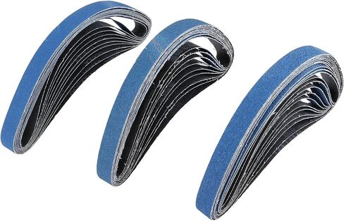Paper,10Pcs 25 x 762mm Abrasive Sanding Belts for Air Zirconia Alumina for Metal Grinding Polishing Grit 60 80 120(120) in Kuwait