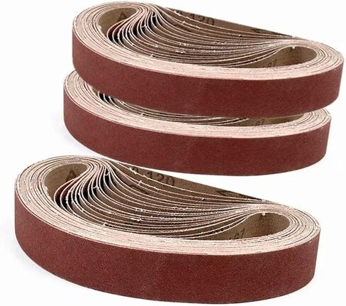10Pcs 25x762mm Sanding Belt Wood 1" X 30" Aluminum Oxide Abrasive Band Screen Can Dry Wet Grinding For Metal(Grit 1000) in Saudi Arabia