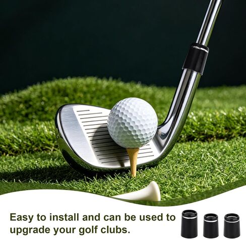 24pcs Black Golf Iron Ferrules, Tapered 0.335 & 0.355 & 0.370 Shafts Club Ferrules for Most Iron Shafts Golf Club Body Accessories for Custom Builds and Repairs in Saudi Arabia