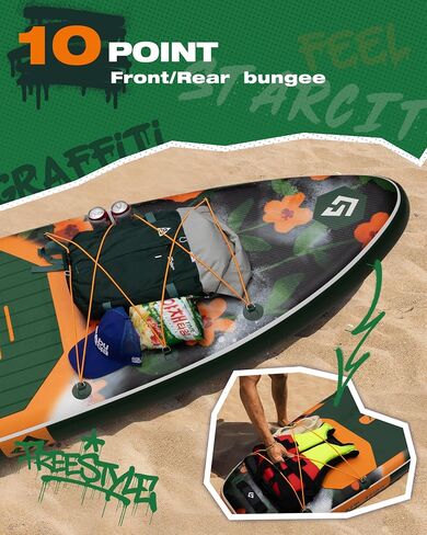 Starcity 11'6"x35"x6" Inflatable Stand Up Paddle Board, Extra Wide SUP Board for Stable Lake Paddling, 450 Pound Capacity Paddle Board for Beginners in Saudi Arabia