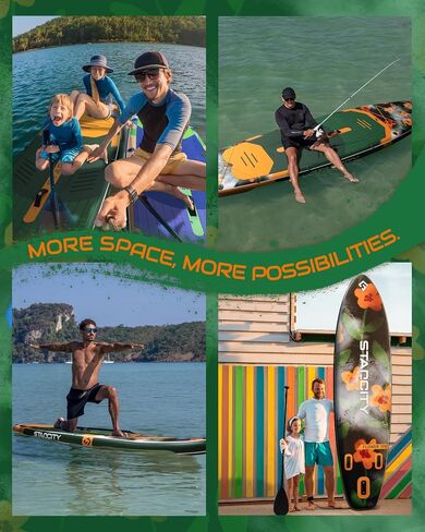 Starcity 11'6"x35"x6" Inflatable Stand Up Paddle Board, Extra Wide SUP Board for Stable Lake Paddling, 450 Pound Capacity Paddle Board for Beginners in Saudi Arabia
