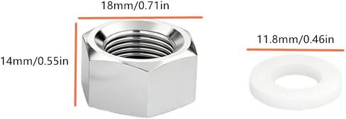 PT 1/4" Pipe Fittings Hex End Cap, 304 Stainless Steel Nut with Washer, Female Thread Plumbing Fittings Blanking Nut Cap with Sealing Gasket for Water Gas Oil Plumbing (Silver, 2 Pack) in Kuwait
