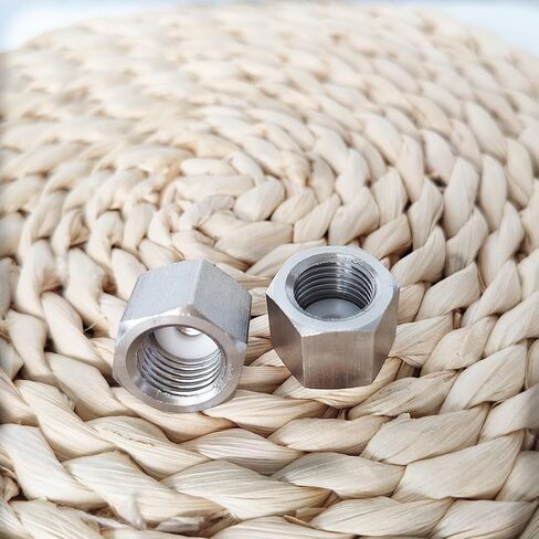 PT 1/4" Pipe Fittings Hex End Cap, 304 Stainless Steel Nut with Washer, Female Thread Plumbing Fittings Blanking Nut Cap with Sealing Gasket for Water Gas Oil Plumbing (Silver, 2 Pack) in Kuwait