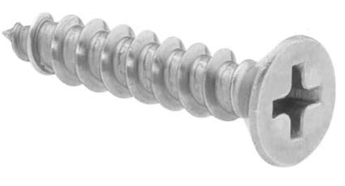 #10 × 1 بوصة مسامير خشبية من صفائح الزنك ذات الرأس المسطح فيليبس (100 حزمة) fHSMS بواسطة Fasteners DP in Kuwait
