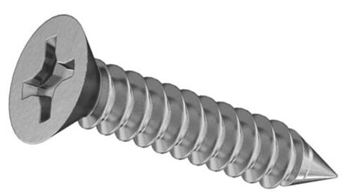 #10 × 1 بوصة مسامير خشبية من صفائح الزنك ذات الرأس المسطح فيليبس (100 حزمة) fHSMS بواسطة Fasteners DP in Kuwait