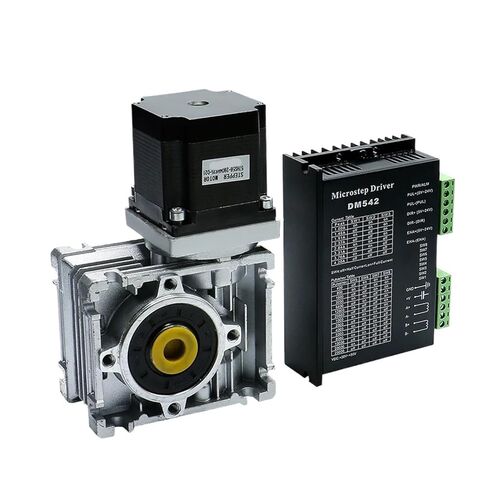 Nema23 Stepper Motor Worm Gearbox RV030 Speed Reducer with14mm Output 3A 56MM 1.2NM 172Oz-in dm542 Driver Kit Convert(RATIO5-WITH DM556 Driver) in Kuwait