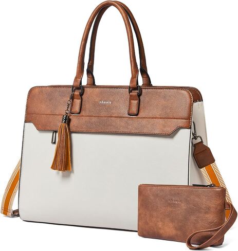 Shrrie 17 inch Laptop Bag for Women,Water-Resistant Work Bag Laptop Tote Bag,Briefcase with Satchel Purse in Saudi Arabia