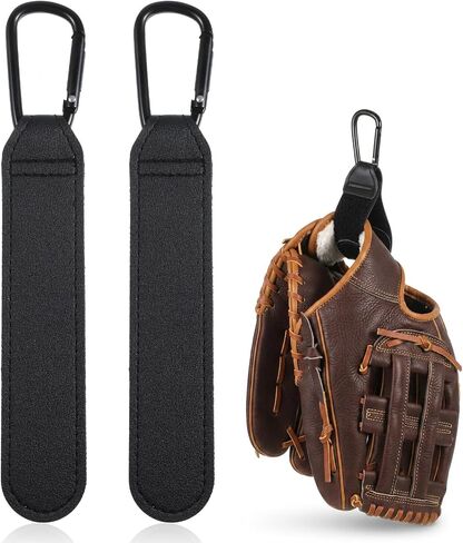 JJUNW 2 Pcs Adjustable Baseball Glove Clip, Baseball Gloves Wrap Baseballs Glove Holder with Hanging Loops, Baseballs Bag Hook Strap Bag Attachment for Drying Charms Team Gifts in Kuwait