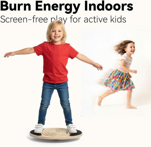 Balance Board with Maze for Kids & Adults – Rocker Wobble Disk Balance Board Game for Toddlers, Teens, Indoor Energy-Burning Play, Physical Therapy, Core Training & Coordination in Kuwait