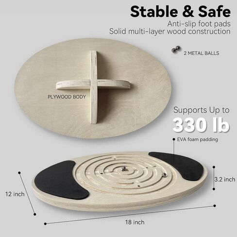 Balance Board with Maze for Kids & Adults – Rocker Wobble Disk Balance Board Game for Toddlers, Teens, Indoor Energy-Burning Play, Physical Therapy, Core Training & Coordination in Kuwait