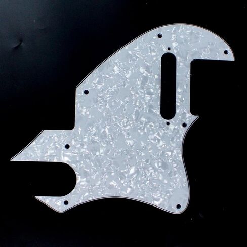 Custom Guitar Pickguard for Tele F Hole Convertion,4ply White Pearloid in Kuwait