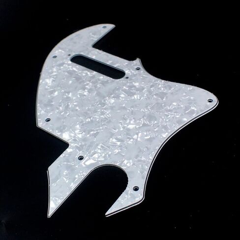 Custom Guitar Pickguard for Tele F Hole Convertion,4ply White Pearloid in Kuwait