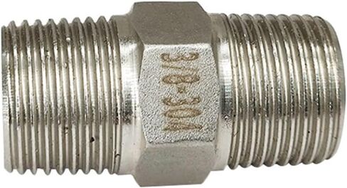 1PCS 1/8" 1/4" 3/8" 1/2" 3/4" Thread 304 Stainless Hex Steel Pipe Fitting Head Male Fittings Water oil Air Connector(1/4") in Kuwait