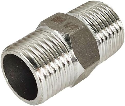 1PCS 1/8" 1/4" 3/8" 1/2" 3/4" Thread 304 Stainless Hex Steel Pipe Fitting Head Male Fittings Water oil Air Connector(1/4") in Kuwait