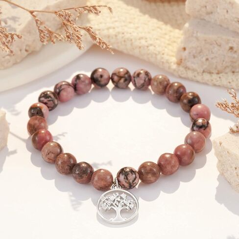 Mothers Day Gifts for Mom, Tree of life Natural Stone Bracelet Gifts for Mom Mother in Law in Saudi Arabia